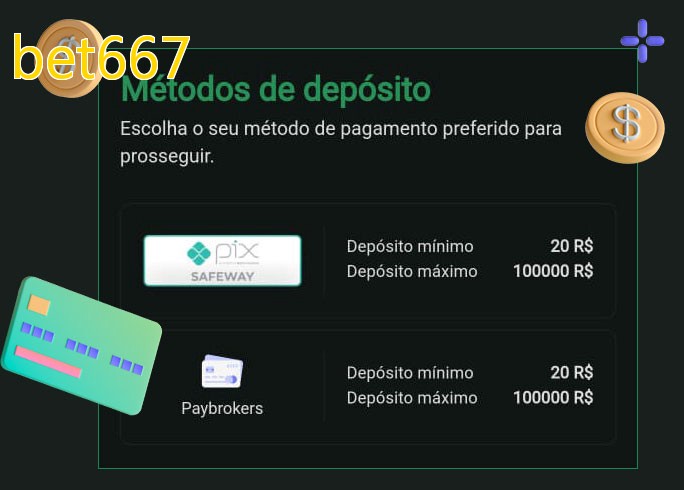 O cassino bet667bet oferece uma grande variedade de métodos de pagamento